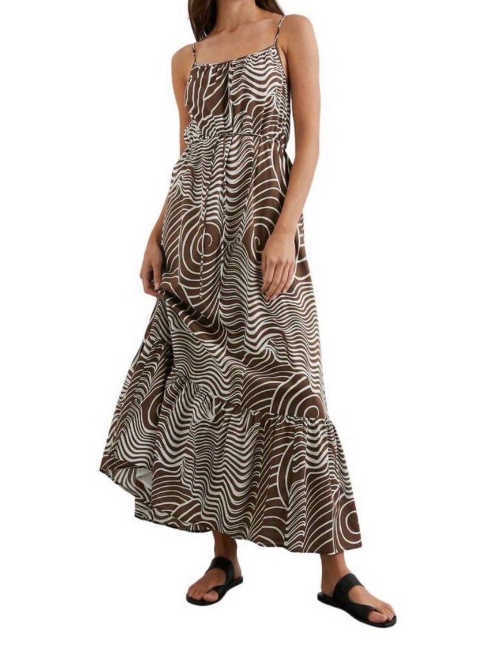 RAILS maris dress swirl brown size small